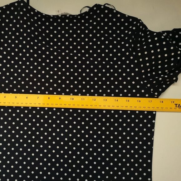 Cleo Ladies Navy & White Polka Dot Dress - Picture 7 of 7